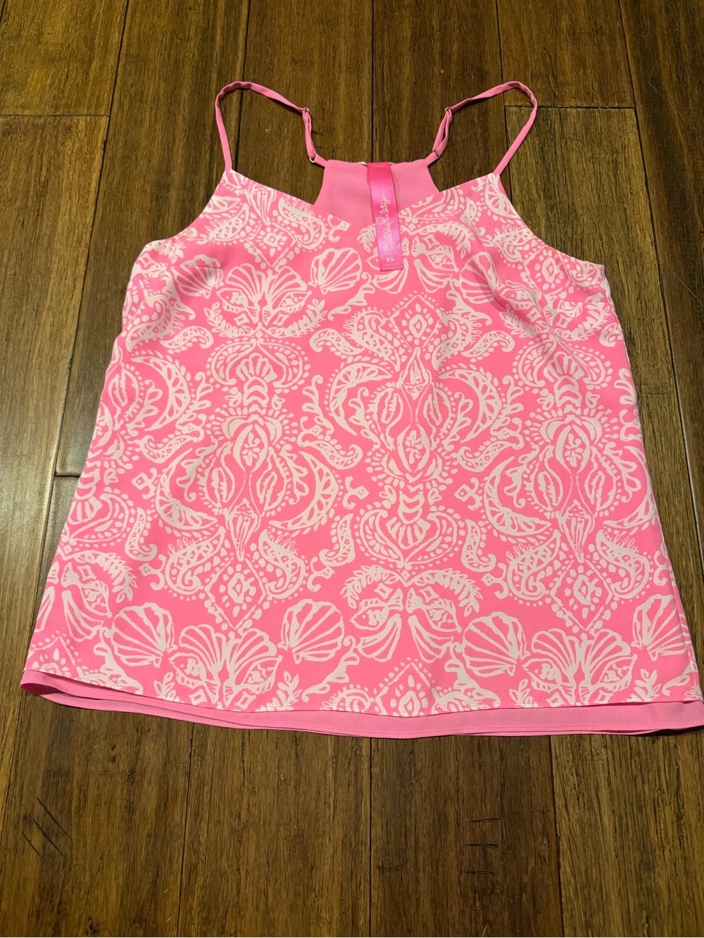 Lily Pulitzer Pink Patterned Spaghetti Strap Tank Top